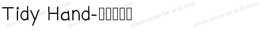 Tidy Hand字体转换